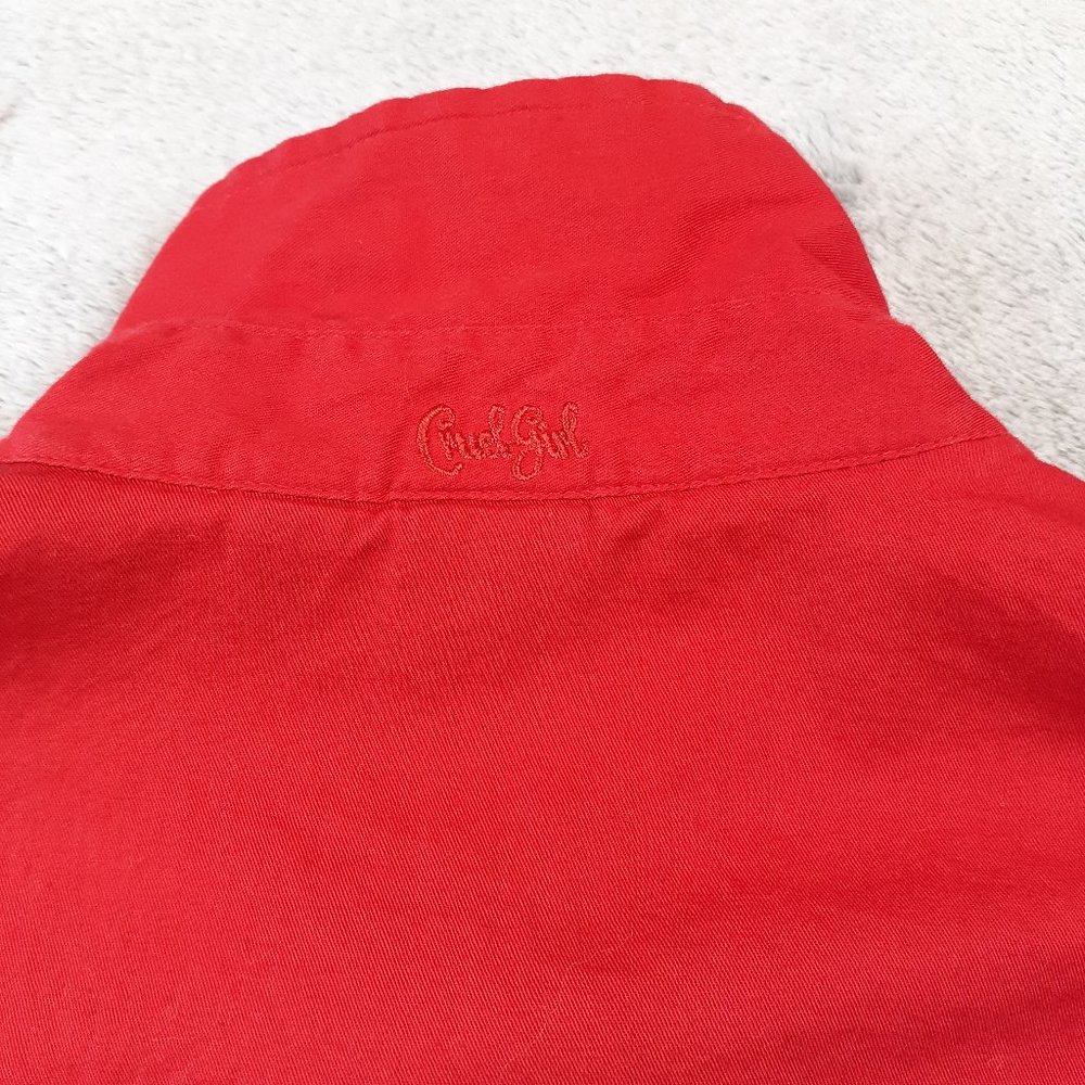 Cruel Girl Red Cotton Long Sleeve Button Down Top_9